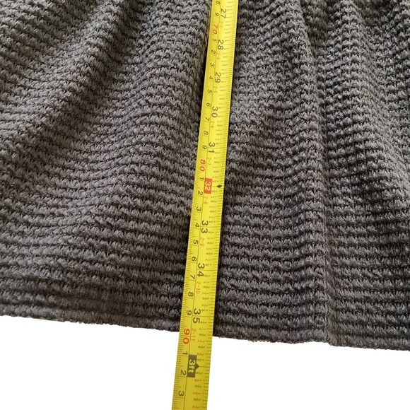 POL Boho Tiered Midi Skirt Gray Colorblock Elastic Waist Cottagecore Small - Picture 4 of 8